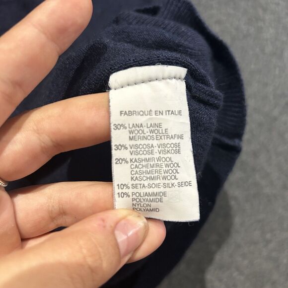 Cashmere Collection Wool‎ Sweater Navy Blue Mens Sz Small - Picture 6 of 7